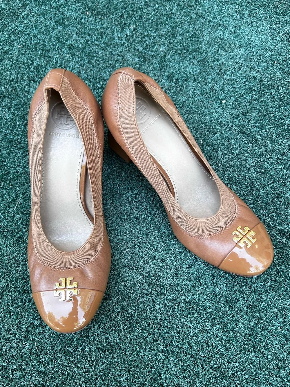 Tory Burch Jolie Pump Leather Tan 6.5